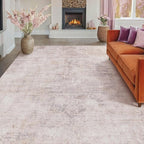 Modern Pink Abstract Area Rugs 9x12 for Living Room, Large Rug for Dining Room Under Table - Farmhouse Bedroom Rug Under Bed, Ultra Soft Washable Non Slip with Rubber Backing & Stain Resistant