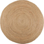 REDEARTH · Round Area Rug - 10 Feet Braided Natural Jute Rug- Artisan Made Reversible Boho Jute Rugs for Bedroom - Kitchen - Living Room - Farmhouse - Aesthetic Home Decor - Handmade Vintage Decor