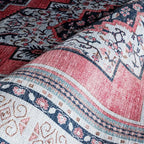 Fame Rugs Turkish Rug. Washable Vintage Oriental Antique Inspired Traditional Doormat Small Modern Area Rugs Luxury Entryway Entry Bedroom Bathroom Kitchen (399TN, 5'9 x 8'9)
