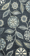 Maples Rugs Reggie Floral Area Rug - Made in USA - Washable, Non Slip, Pet-Friendly Mats for Living Room, Bedroom, and Office, 3'4" x 6', Persian Blue