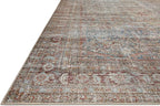 Loloi Chris Loves Julia Jules Collection JUL-05 Lagoon/Brick 8'-6'' x 11'-6'', .13" Pile Height, Area Rug