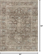 Loloi Magnolia Home by Joanna Gaines Millie Collection MIE-03 Charcoal/Dove 3'-6" x 5'-6", .25" Pile Height, Accent Rug