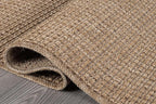 Beverly Rug Easy Jute Natural Runner Rug 2x7 Solid Washable Durable Outdoor Indoor Area Rugs for Living Dining Room Patio Office Stain Resistant Non Shedding Casual Indoor Outside Carpet 2 x 7 Natural