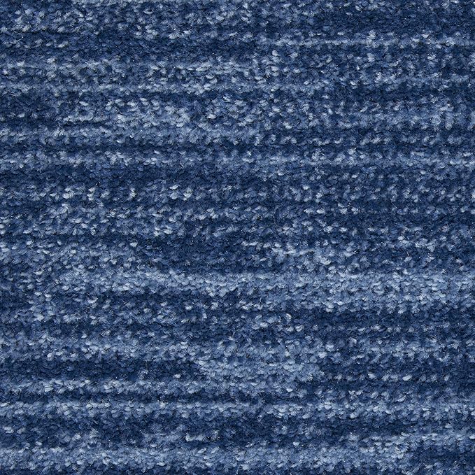 Nourison Home Nourison Essentials Navy Blue 2'2" x 14' Area Rug - Easy Clean, Non Shedding, Bed Room, Living Room, Dining Room, Kitchen (14' Runner)