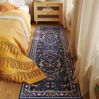 Rugcomf Runner Rug Washable Kitchen Runner 2'x 6'Runner Rug Floral Non-Slip for Entryway Indoor Soft Carpet Runner for Hallways, Kitchen, Laundry, Bedroom, Bathroom(Blue)