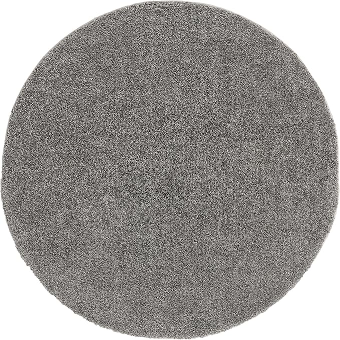 Unique Loom Solo Collection Area Rug - Calabasas (5' 3" Round, Gray)