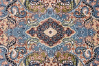 Unique Loom Narenj Collection Classic Traditional Medallion Textured Design Area Rug, 3 x 13 ft, Blue/Tan