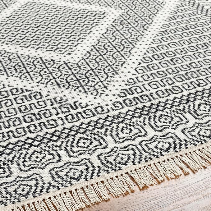 Mark&Day Wool Rugs, 6x9 Nishnabotny Cottage Dark Gray Area Rug, Grey Beige Carpet for Living Room, Bedroom or Kitchen (6' x 9')