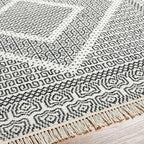 Mark&Day Wool Rugs, 5x7 Nishnabotny Cottage Dark Gray Area Rug, Grey Beige Carpet for Living Room, Bedroom or Kitchen (5' x 7'6")