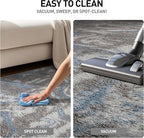 Rugshop Abstract Marble Shag Area Rug Blue 7' 10" x 10' Perfect for Large Living Rooms, Dining Areas, or Master Bedrooms