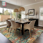 RUGSURE Washable Area Rugs, 4' x 6' - 1/6 Thick - Stain & Water Resistant Non-Slip - Perfect Resistant Rug for Living Room, Bedroom, Nursery, Pet & Child Friendly, Vibrant Colors Rugs, Multicolor