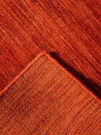 Hand Knotted Loom Wool ECO-Friendly Area Rugs - 6'x9', Rectangle, Light Red Color, Solid Plain Design, High Pile Handmade Anti Skid Area Rugs for Living Room, Bed Room (L00111)