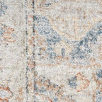 Nourison Home Astra Machine Washable Denim Multicolor 5'3" x 7' Area Rug - Easy Clean, Non Shedding, Bed Room, Living Room, Dining Room, Kitchen (5' x 7')