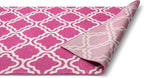 Modern Rug Calipso Pink 2' x 7'3'' Runner Lattice Trellis Accent Area Rug Entryway Bright Kids Room Kitchn Bedroom Carpet Bathroom Soft Durable Area Rug