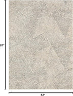 Well Woven Ezio Beige Tribal Geometric Distressed High-Lo Pile Area Rug 5x7 (5'3" x 7'3")