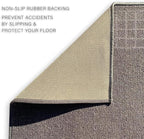 Custom Made Runner Rug for Kitchen Foyer Hallway Entry Choose Your Length 31 Inch Wide Geometric Checkered Design Grey Color (7 feet x 31 Inch)
