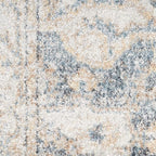 Nourison Home Astra Machine Washable Traditional Grey/Blue 3'3" x 5' Area Rug, Easy Clean, Non Shedding, Bed Room, Living Room, Dining Room, Kitchen (3x5)