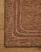 Loloi Leanne Ford Craven Collection CVN-02 Spice/Rose 3'-6" x 5'-6" Accent Rug Geometrical, Patterned, Neutral, Entryway, Mudroom, Bathroom, and Kitchen