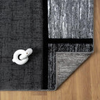 Area Rug Modern 4x5 Grey Geometry Soft Hand Carved Contemporary Floor Carpet Fluffy Texture for Indoor Living Dining Room and Bedroom Area