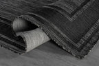 Beverly Rug Outdoor Rug 8x10 Modern Bordered Area Rugs for Indoor and Outdoor Patio Deck Porch Garden Waterproof Weather Sun Resistant Washable Outside Carpet (8 x 10 Black)