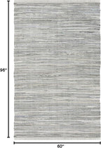 SAFAVIEH Rag Rug Collection Area Rug - 5' x 8', Grey, Handmade Boho Stripe Cotton, Ideal for High Traffic Areas in Living Room, Bedroom (RAR121A)