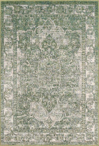 Unique Loom Isabella Collection Area Rug - Adjani (4' 1" x 6' 1" Rectangle, Green/ Ivory)