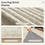 Runner Rug 2'6" x 10' Washable Non-Slip Runner Rugs for Kitchen Bathroom Laundry Room Vintage Ultra Thin Runners for Hallway Entryway Beige
