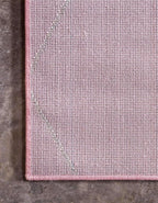 Unique Loom Trellis Frieze Collection Area Rug - Geometric (4' Square, Light Pink/ Ivory)