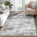 WILLSUN Washable Area Rugs, 4x6 Non-Slip Boho Large Area Rugs for Living Room, Bedroom, Machine Washable Vintage Rug, Indoor Floral Print Carpet for Home Decor, Kid & Pet Friendly Mat