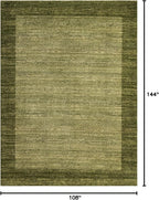 Rugs.com Angelica Collection Rug – 9' x 12' Light Green Medium Rug Perfect for Living Rooms, Large Dining Rooms, Open Floorplans