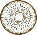 Sn Alef Home Round Designer Rug for Living Room | Handcrafted Black & White Boho Floor Carpet | Modern Ethnic Circular Mat for Home Décor & Meditation Space (White_6x6)
