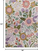 Hand-Tufted Floral Area Rug - Colorful Garden Design with Beautiful Flower Patterns - Modern Style Premium Carpet for Living Room & Bedroom or Kitchen (9.6'x14')
