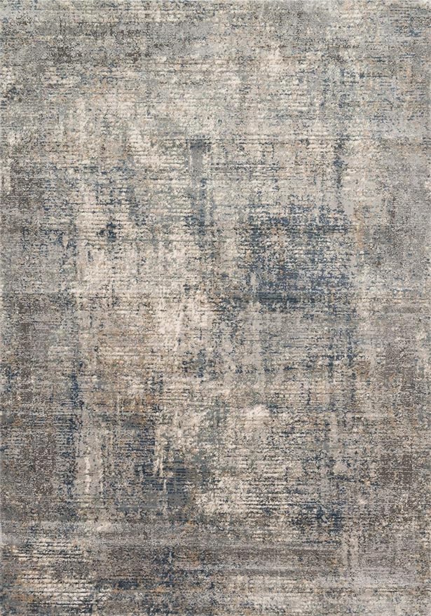 Loloi Teagan Collection TEA-05 Denim/Slate 11'-6" x 15' Area Rug, Large, Soft Neutral Rug, High-Traffic for Living Room, Bedroom, Home Office, Dining Area