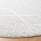 SAFAVIEH Tulum Collection Area Rug - 3' Round, Ivory & Light Grey, Moroccan Boho Tribal Design, Non-Shedding & Easy to Clean, Ideal for Entryway, Foyer, Accent Space, Bedroom (TUL272G)