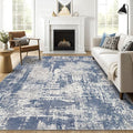 10x14 Area Rugs Living Room: Washable Large Abstract Modern Soft Rug Stain Resistant Indoor Floor Non Slip Accent Carpet for Bedroom Nursery Playroom Office Dining Room Dorm Home House- Navy Grey