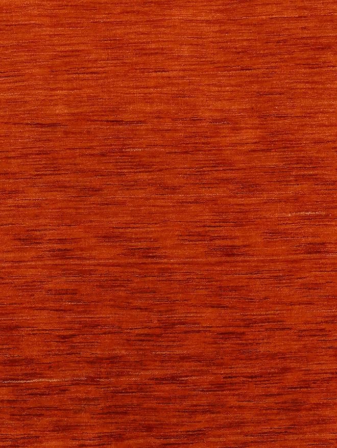 Hand Knotted Loom Wool ECO-Friendly Area Rugs - 3'x5', Rectangle, Light Red Color, Solid Plain Design, High Pile Handmade Anti Skid Area Rugs for Living Room, Bed Room (L00111)