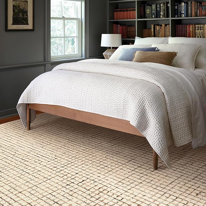 Rugs USA Melrose Cream, 8'6" x 11'6", Handmade, Wool & Cotton, Soft and Cozy, High Traffic, Stain Resistant, Easy Clean, Durable Area Rug for Bedroom, Living Room, Dining Space, Den, Entryway