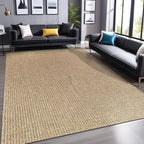 Easy Jute Rugs 8x10 Natural Color Living Room Indoor Outdoor Area Rug for Patio Farmhouse and Kitchen Rug High Traffic Easy to Clean Washable Solid Boho Woven Design Outside Carpet (8 x 10)