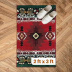 YHSF South West Native American Area Rug C318 - Easy Clean, Thick, Soft, Durable Native Tribal American Indian Inspired Rug for Bedroom/Living Room and More - Red, 2 Feet x 3 Feet 4 Inches