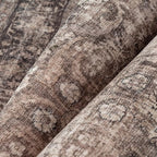 6x9 Brown Washable Area Rug for Living Room Bedroom Neutral Vintage Soft Non Slip Rug Low Pile Distressed Carpet for Dining Room Nursery Office Indoor