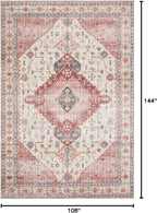 Loloi Skye Collection SKY-02 Ivory/Berry 9'-0" x 12'-0" Area Rug
