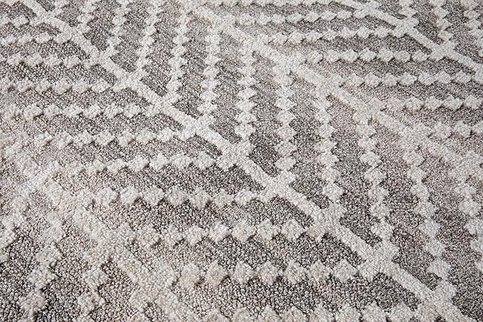 Well Woven Custom Size Hallway & Stair Runner- Harlow Rhodes Taupe 31 Inches Wide x 65 Feet Long Runner (31" x 65') Runner Rug - Contemporary Design, Ultra-Soft, Easy-Clean