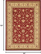 Unique Loom Voyage Collection Traditional Oriental Classic Intricate Design Area Rug (8' 0 x 11' 4 Rectangular, Red/Gold)