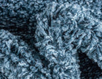 Unique Loom Davos Shag Collection Area Rug - Solid (2' 7" x 13' 1" Runner, Marine Blue)