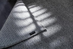 CAMILSON Indoor and Outdoor Runner Rug Gray Solid Boho Woven Design Easy-Cleaning Non Shedding Farmhouse Living Room Bedroom Garden Patio and Kitchen Washable Outside Carpet Alfombras (2x7)