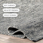 nuLOOM Alessi Solid Farmhouse Cotton Runner Rug, 2' 6" x 6', Grey