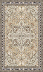 Washable Entryway Rug 3x5 | Non Slip Rug Runners for Hallways, Entryways, Kitchens, Bathrooms, Bedrooms | Ultra-Soft Flannel Carpet Kitchen Rug with Rubber Backing (Olive Brown, 3x5)