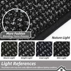 BEQHAUSE Dirt Trapper Door Mat 24" x 60", Non-Slip Washable Doormats Entrance Mat, Dirt Resistant and Absorbent Welcome Mat, Low Profile Floor Mats for Front Back Door and Entryway, Black