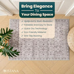 Istana Rugs 2x3 - Beige Grey/Light Cream Area Rug - Foldable 2x3 Washable Rug Non Slip - Anti-Slip Home Area Rugs - Soft Microfiber Non Skid Area Rug
