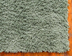 Unique Loom Davos Shag Collection Area Rug - Solid (7' 1" Square, Sage)